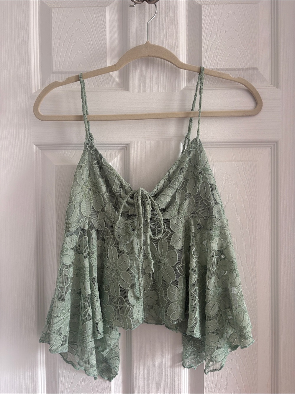 Urban Outfitter’s Kimchi Blue Green/Blue Lace Top